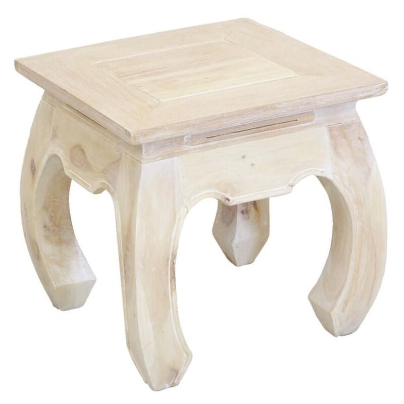 Table basse en acajou blanchi opium 45 x 45