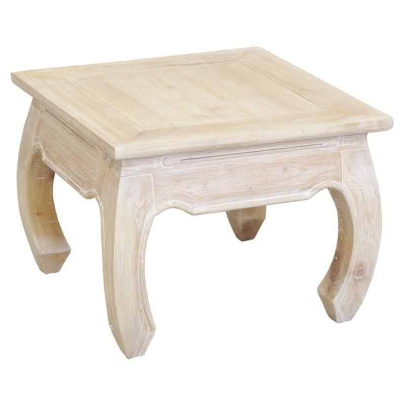 Table basse en acajou blanchi opium 60 x 60