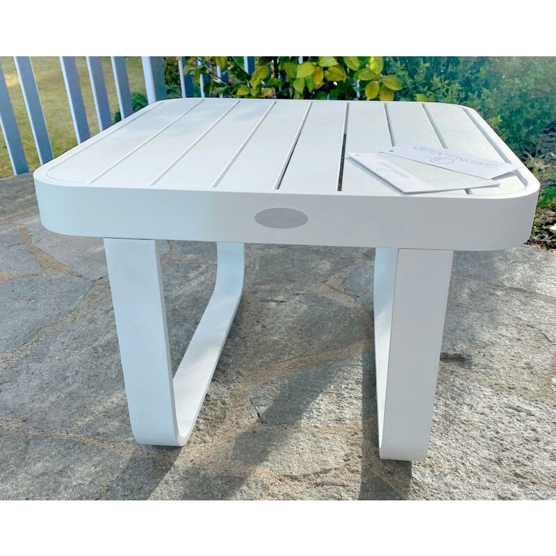 Giardini Di Maggio - Table basse en aluminium blanc aloe by pour jardin / terrasse