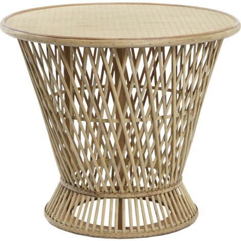 Table basse en bambou éco-conçu pour intérieur chic - Bambou teinte naturelle légère