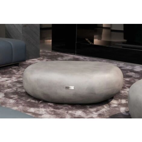 Table basse en béton GFRC style pierre moderne 99.4 x 71 x 32.8 cm – Résistante aux intempéries et facile d'entretien – Elementi