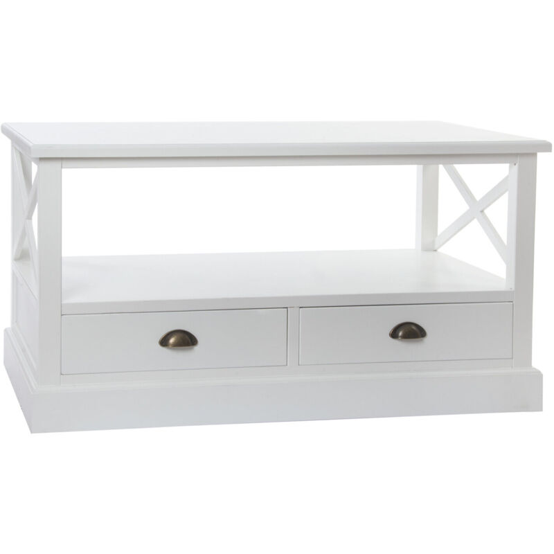 Dkd Home Decor - Table Café Bois 108X48X56,5 Blanc