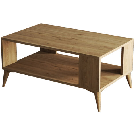 Table basse en bois "Authentic" - 90 x 41 x 54 cm - Marron