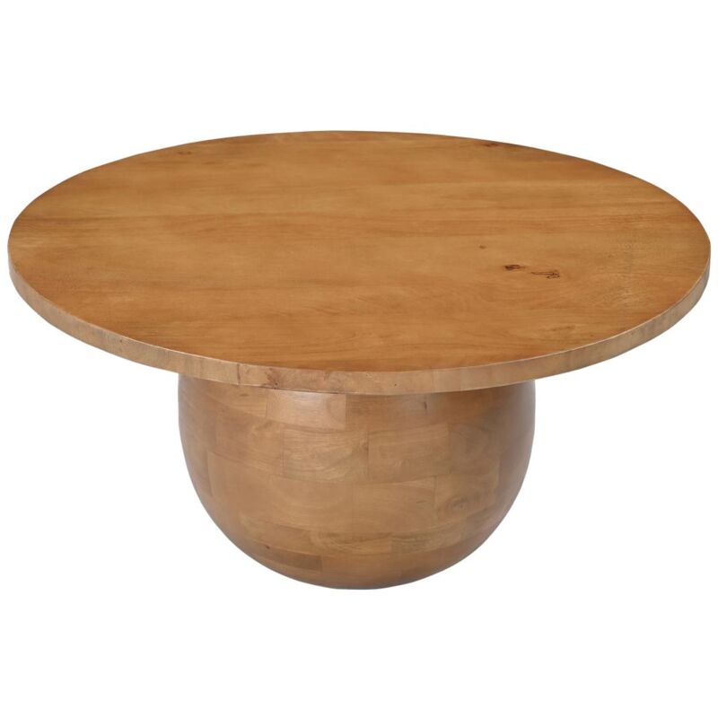 Vente-unique - Table basse en bois de manguier - Naturel clair - selvina