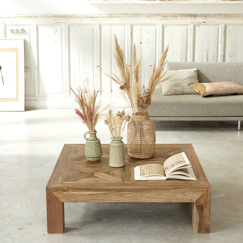 Table basse en teck recyclé massif