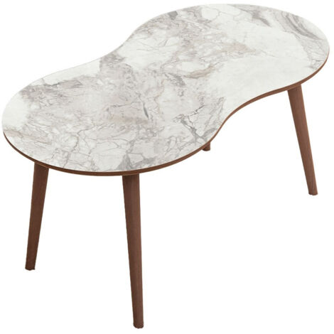 Table basse en bois "Moon" 99 x 54 x 45 cm - Blanc