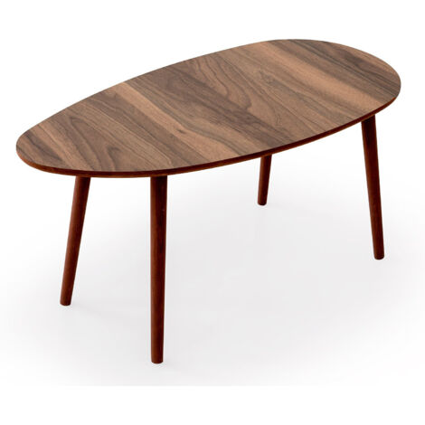Table basse en bois "Nora" 100 x 50 x 45 cm - Noyer