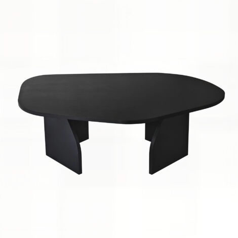 Table basse en bois "Rock" 100 x 60 x 35 cm - Noir