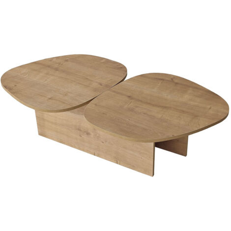 Table basse en bois "Stones" 125 x 60 x 38 cm - Chêne saphir
