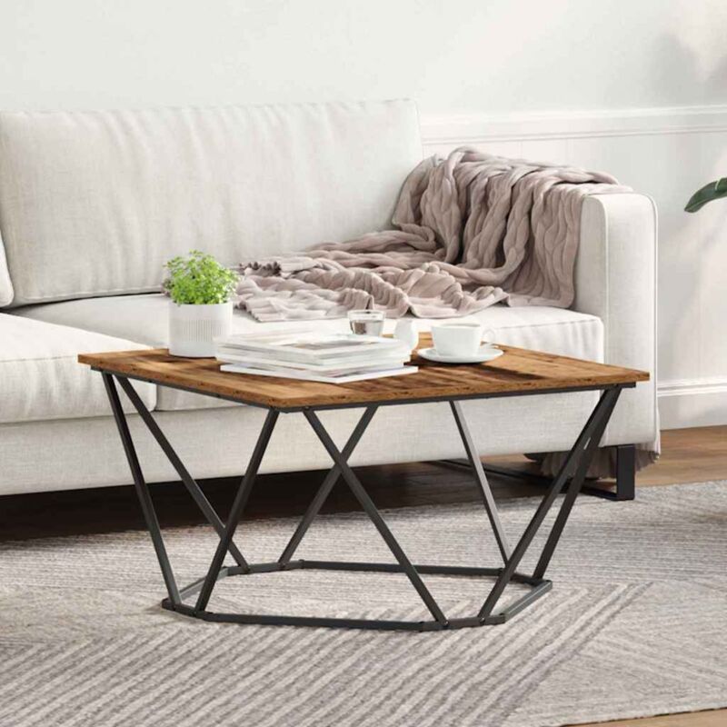 Vidaxl - Table basse en vieux bois 80x80x45 cm en bois composite