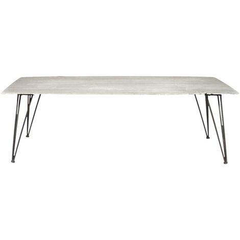 Table basse en ciment et métal Grey