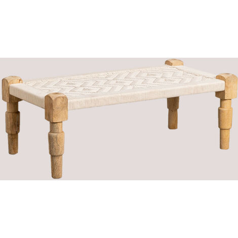 SKLUM Table basse en macramé et bois de Kiron