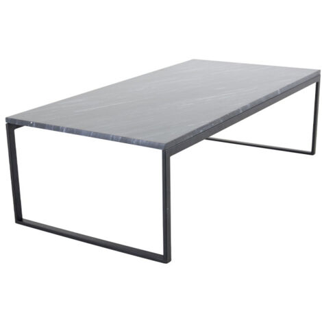 Table Basse en Marbre "Estelle" 120cm Gris & Noir
