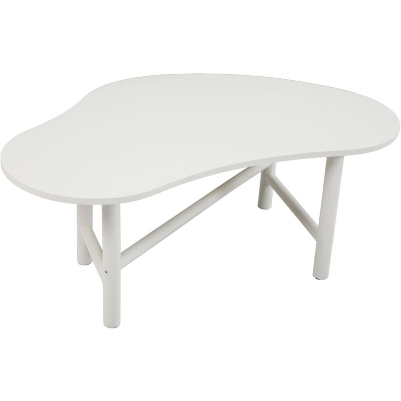 Table basse décor mélaminé écru