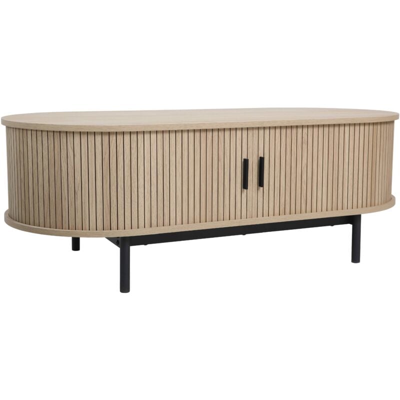 Oviala - Table basse en mdf décor mélaminé beige