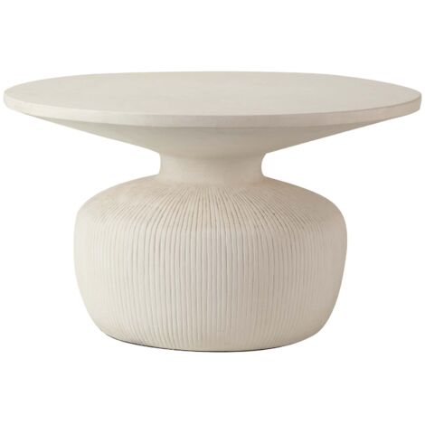 Table basse en pierre blanche 78 x 78 x 46 cm