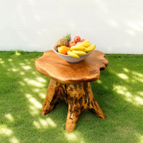 Table basse en sapin massif,support pour fleurs en sapin,repose-pieds en bois massif,forme irrégulière
