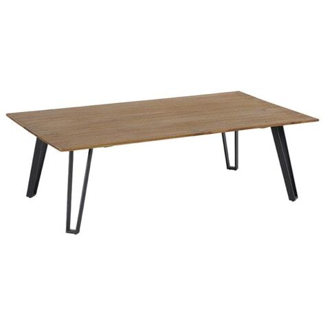 Table basse en teck pieds épingle BOMBAY