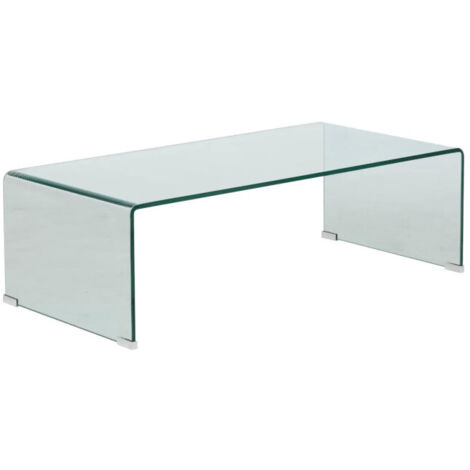 Table Basse en Verre "Lenia" 110cm Transparent