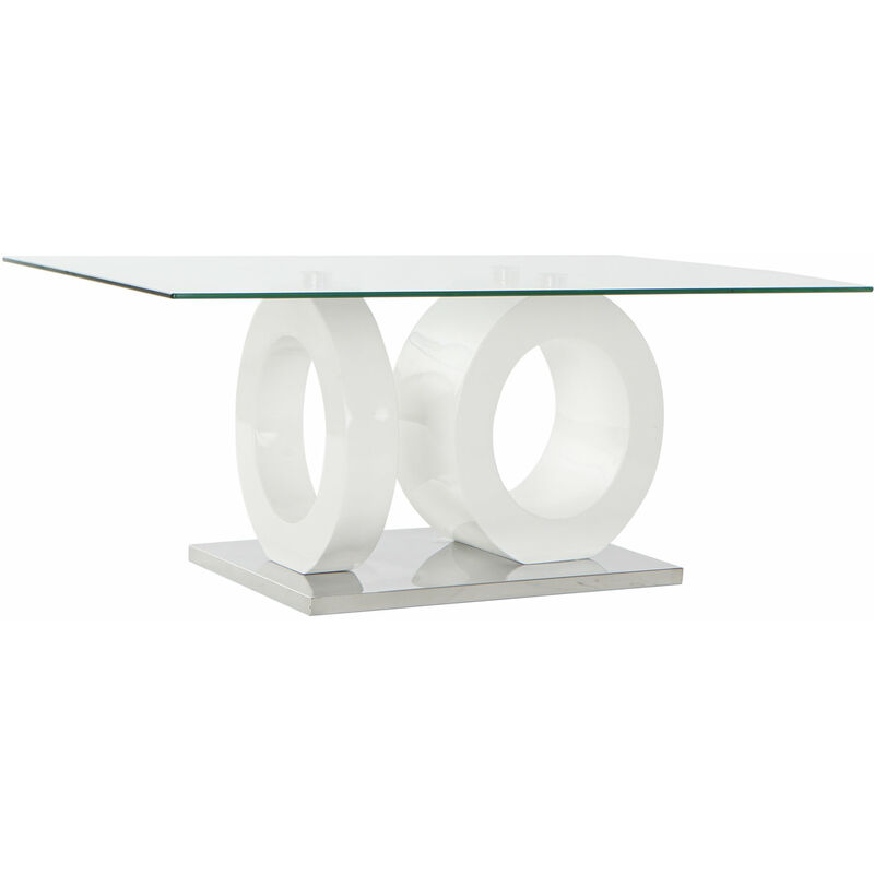 Table basse en verre mdf 110X60X45 verre mdf blanc Matériau Couleur tables basses multicolore Détails de la famille