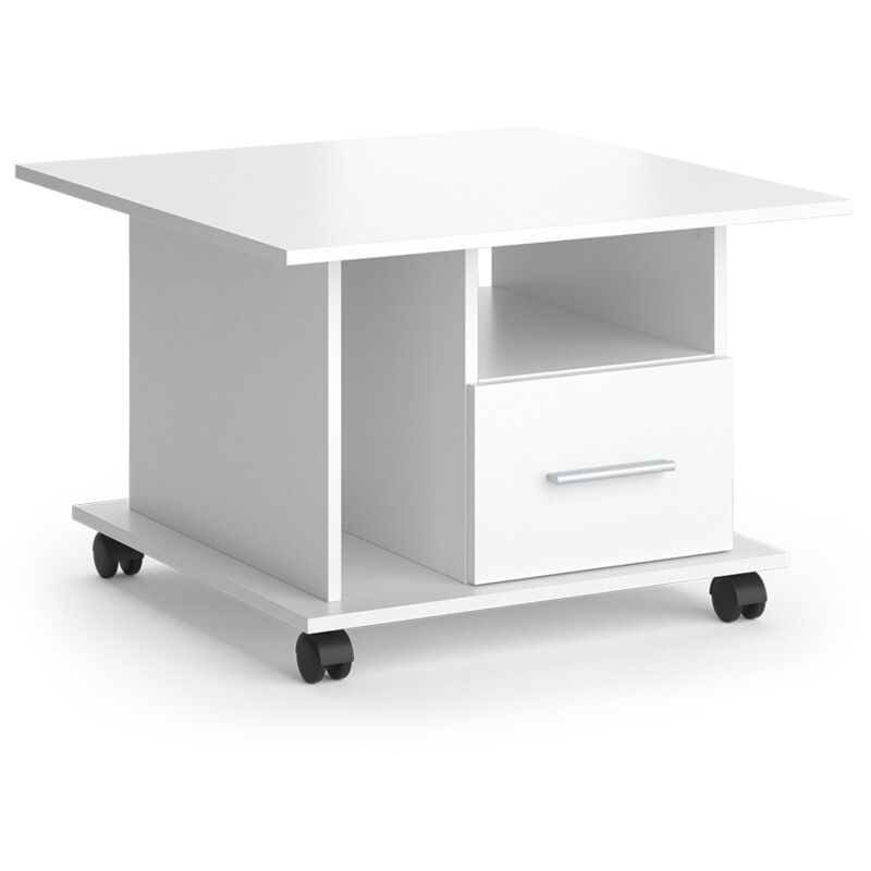 Vicco - Table basse Ender, Blanc, 70 x 70 cm