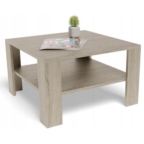 Table Basse EX3 - Design Minimaliste - 68x68 cm - Chêne Sonoma