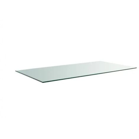 Table basse fixe rectangulaire 120x60 cm – Verre trempé transparent – Épaisseur 0,9 cm avec bords polis – Résistante et élégante – Meubletmoi