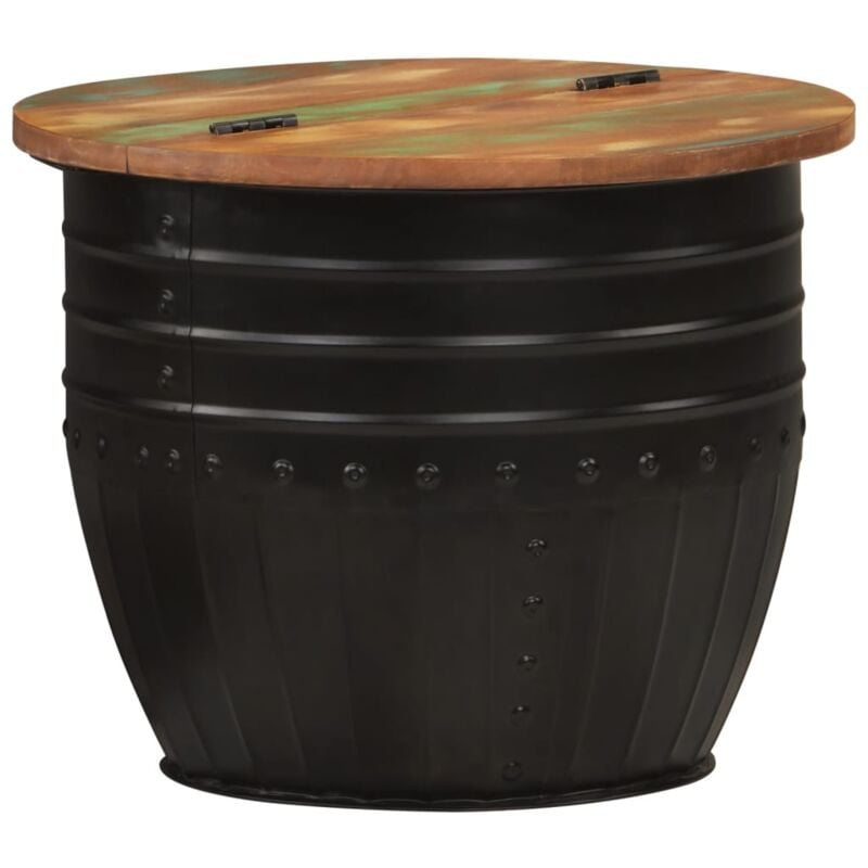 Vidaxl - Table basse noir 50x39,5 cm bois de récupération massif