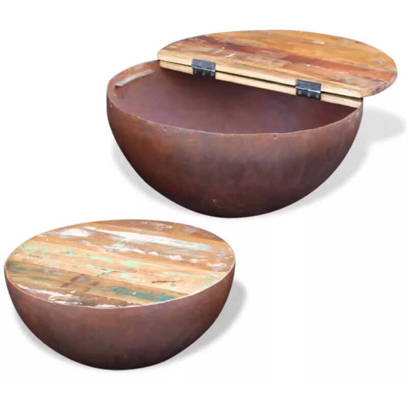 Ensemble de 2 tables basses Bois de récupération massif vidaXL