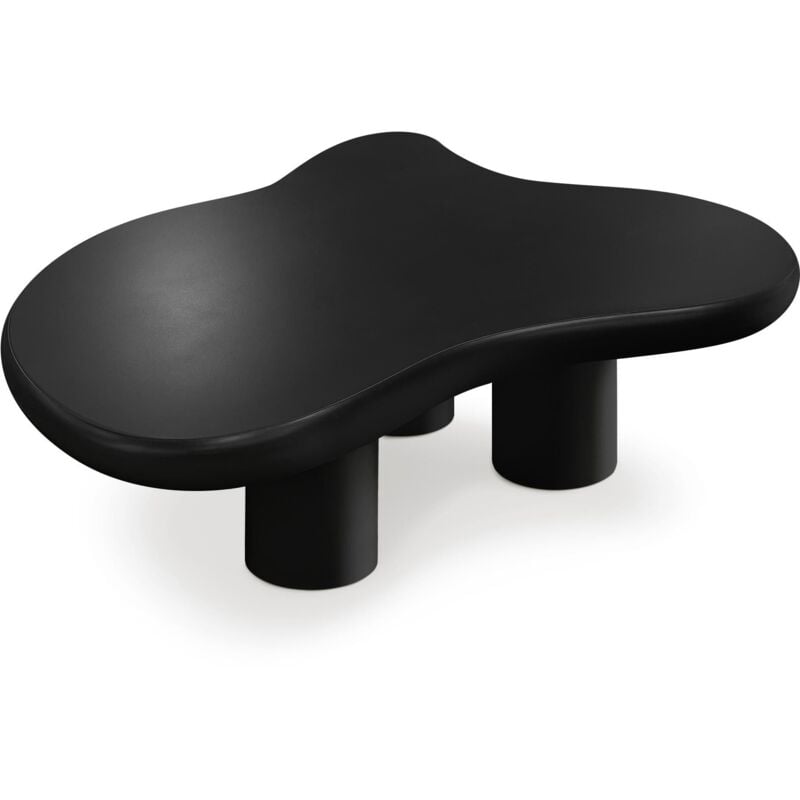 Table basse forme courbes naturelles Valdo 69x100cm Noir