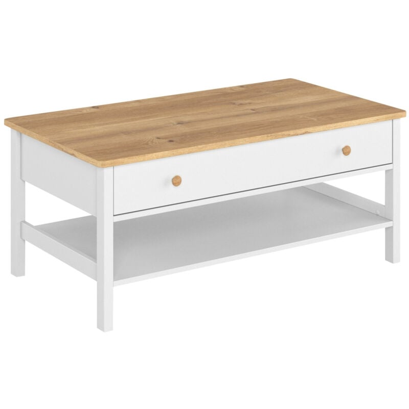 Mobilier1 - Table basse Romelbo 115 , 49x60x110cm, Diamètre: 0, Stratifié, Angulaire