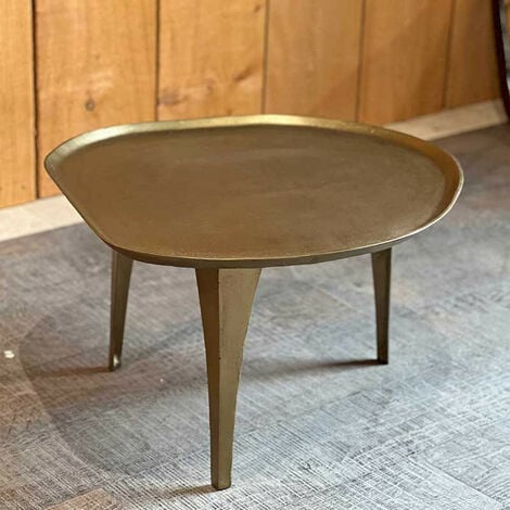 LA GRANDE PRAIRIE Table basse Gabrielle dorée 65x62x39cm