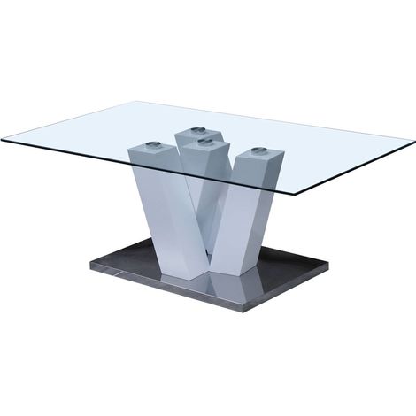 Table basse Gaya - 110 x 60 x 40 cm - Blanc Laqué