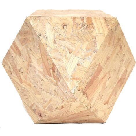 table basse géométrique en bois naturel style moderne - bois naturel clair et chaleureux