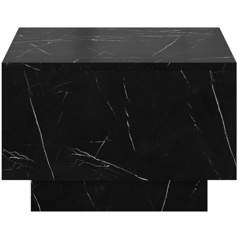 Table basse Goodyear 133, Marbre noir, 40x60x60cm, Diamètre: 0, Stratifié, Angulaire