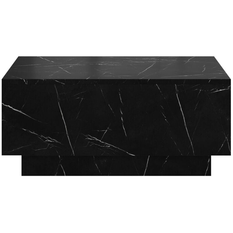 Mobilier1 - Table basse Goodyear 134, Marbre noir, 40x60x90cm, Diamètre: 0, Stratifié, Angulaire