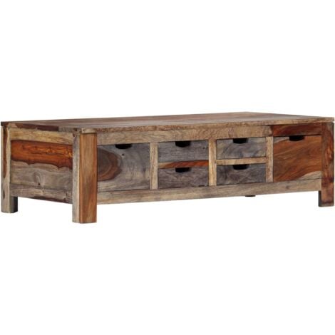 Table basse Gris 100x50x30 cm Bois massif vidaXL