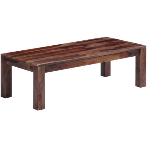 Bois Massif Table Basse Table d'Appoint Salon Multi-taille Gris/Marron