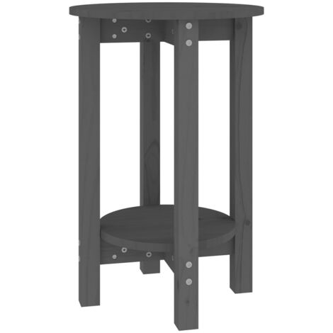 Table basse Gris Ø 40x60 Bois massif de pin