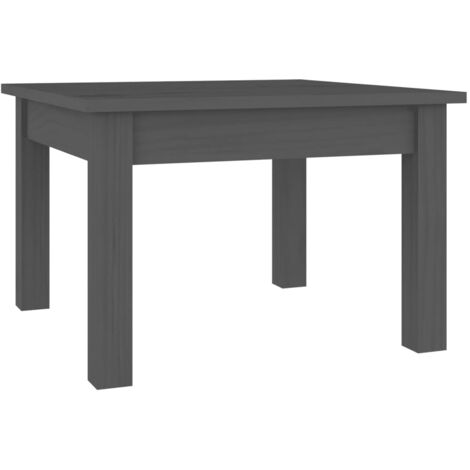 Table basse Gris 45x45x30 cm Bois massif de pin vidaXL