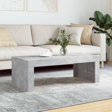 Maison Exclusive - Table basse gris béton 102x50x36 cm bois d'ingénierie | Leroy Merlin