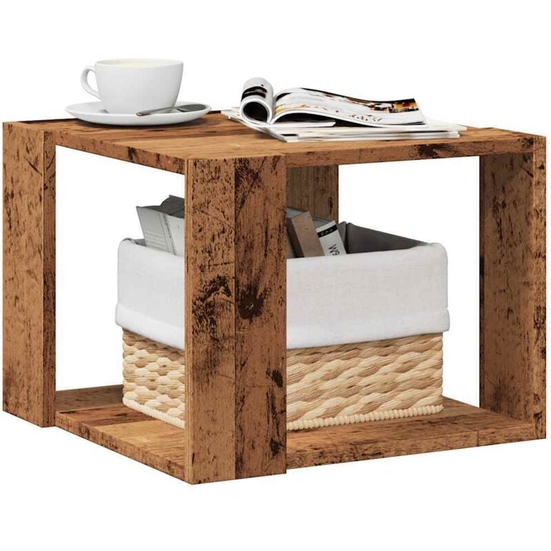 Vidaxl - Table basse vieux bois 40x40x30 cm bois d'ingénierie