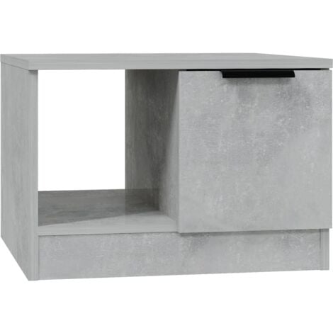 DOC&ET² Table basse gris béton 50x50x36 cm bois d'ingénierie