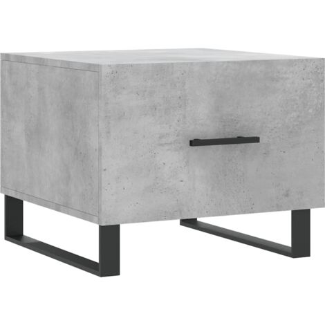 Table basse gris béton 50x50x40 cm bois d'ingénierie vidaXL