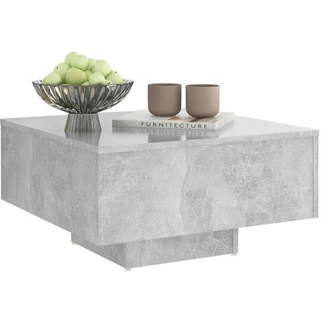 Table basse Gris béton 60x60x31,5