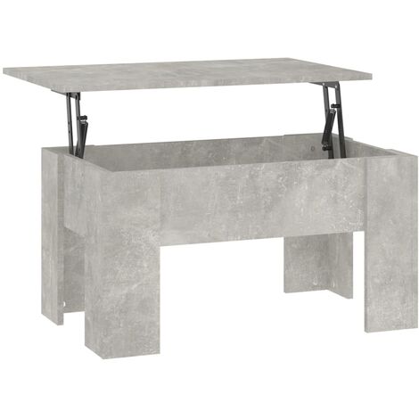Table basse Gris béton 79x49x41 cm Bois d'ingénierie 2