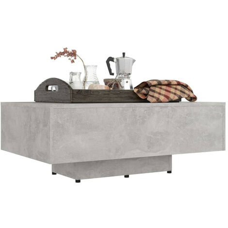 Table basse Gris béton 85x55x31