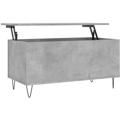 Table basse Gris béton 90x44,5x45 Bois d'ingénierie