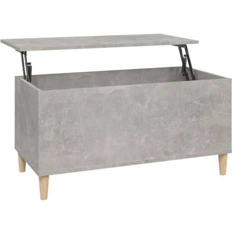 Table basse Gris béton 90x44,5x45 Bois d'ingénierie