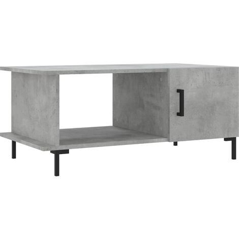 Table basse gris béton 90x50x40 cm bois d'ingénierie vidaXL